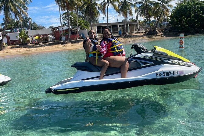 30 Minute Jet Ski Ride along Isla Verde Beach - Sharing a machine and checking the weight limit