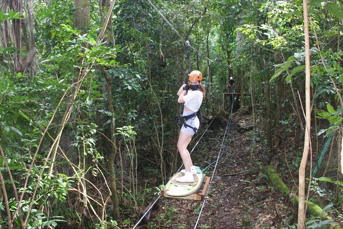 Adventure Trail Tour in the foothills of the National Rainforest - The small zipline finale