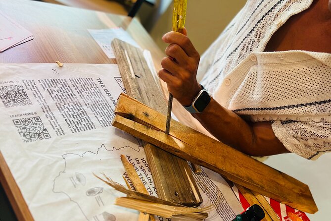Caribbean Driftwood Making in San Juan - Cava, Snacks, and a Small Celebration