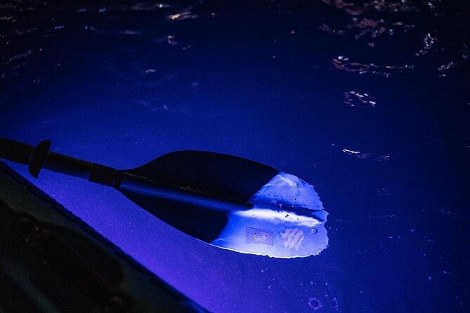 Clear LED Kayaking in Condado Lagoon - Getting comfortable in a clear kayak