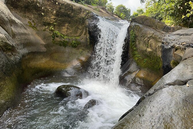 El Yunque & Beach Tour: Waterslide, Waterfall, Food, & Photos - The natural slide is rock, water, and confidence