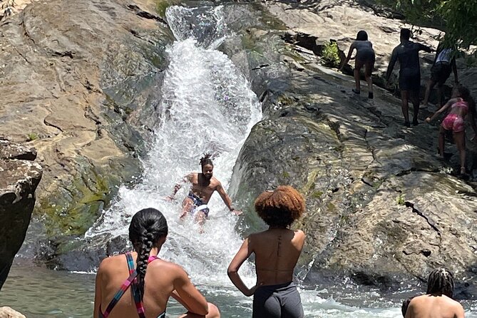 El Yunque Rainforest Tour with Waterslides and Beach - Luquillo Beach and the kiosk strip