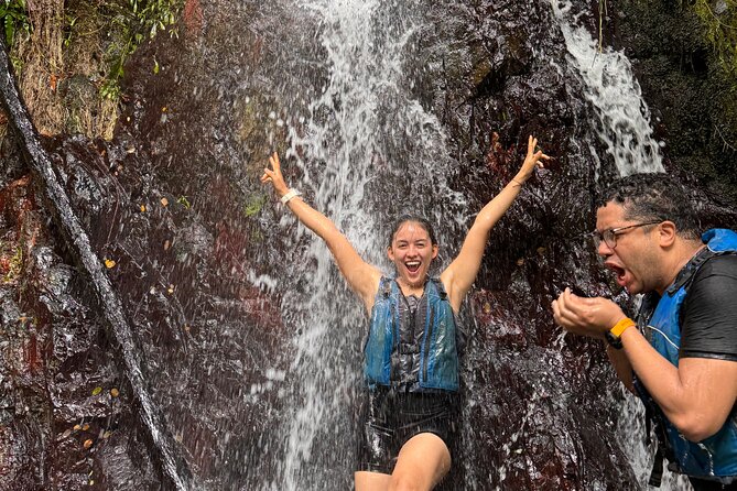 Famous Natural Waterslide in El Yunque Rainforest - Two slides, two waterfalls, and a rope swing