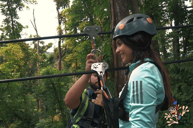 JungleQui Zipline Park at El Yunque National Forest - What happens before you leave the first platform