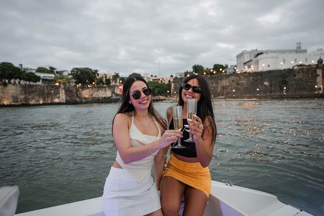 Private Old San Juan Bay Boat Sunset-Night Cruise - Sunset views, music, champagne, and photos