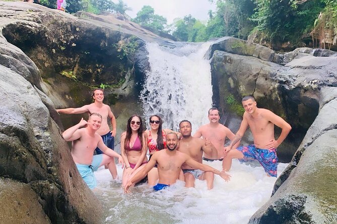 Rainforest Waterfall Slides/Adult Drinks included/ Beach - The lagoon, second waterfall, and rope swing