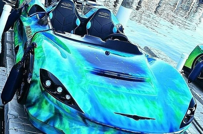 San Juan PR Watersports Car Rental Green McLaren - Water, wind, and the goggles question