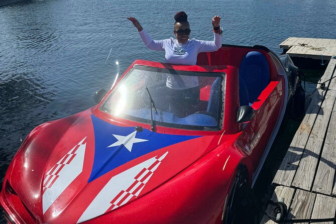 San Juan Watersports Car Rentals Red Bugatti - Cruising past Old San Juan and El Morro