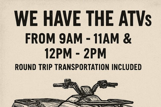 Single ATV Experience: Free Piña Colada + Hacienda Transfer - Riding out from San Juan to Campo Rico