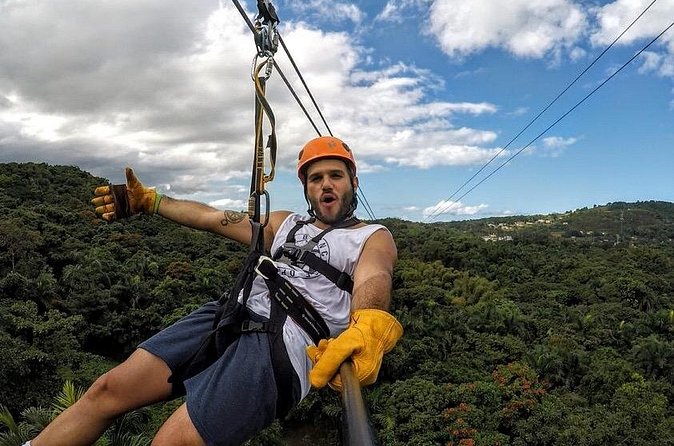 Zipline Canopy Tour with Transport from San Juan - The rainforest from above, not from a trail
